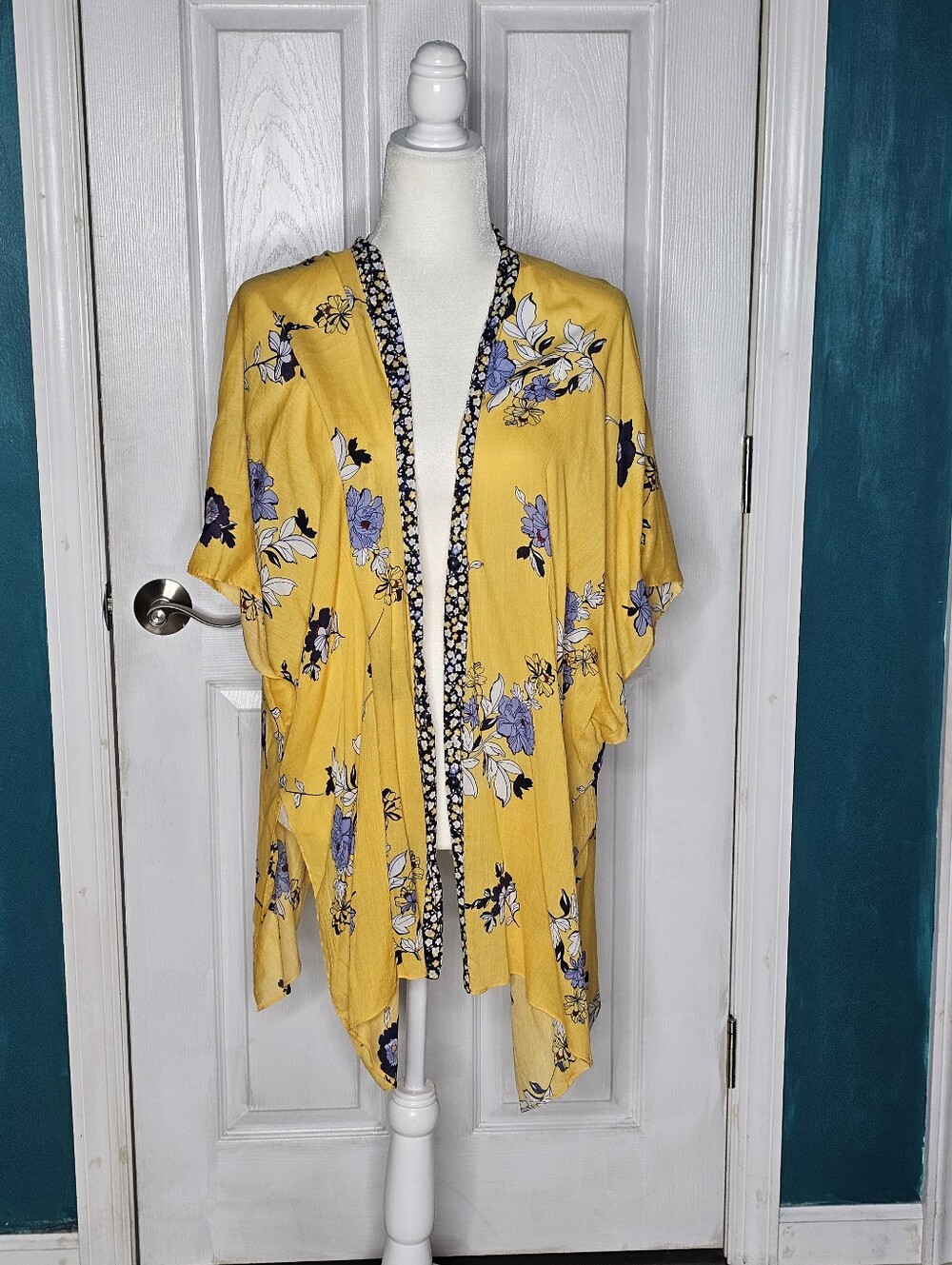 Floral Yellow Kimono Wrap